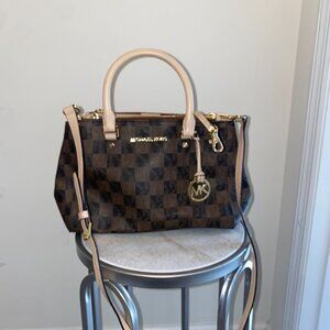 Michael Kors Brown Signature Satchel Crossbody and Top Handle